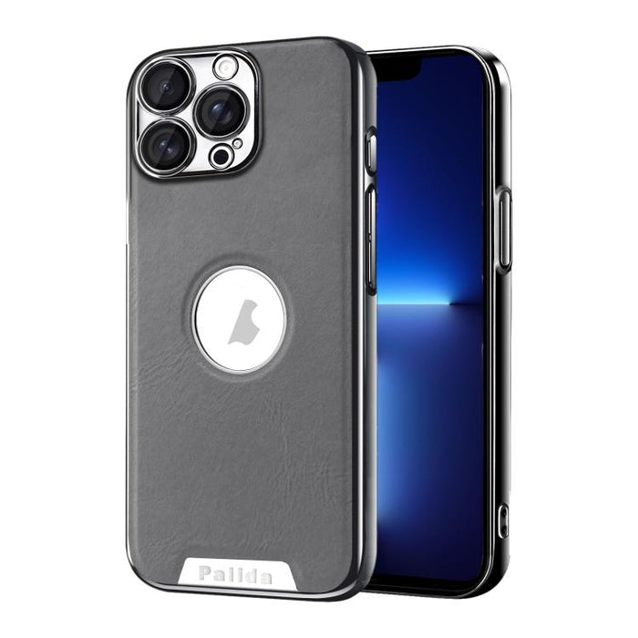Funda para teléfono Palida de cuero vegano estilo mecha con acabado galvanizado y resistente a los golpes., For iPhone 17 Pro Max, For iPhone 17 Pro, For iPhone 17, For iPhone Air, For iPhone 16 Pro Max, For iPhone 16 Pro, For iPhone 16                ...