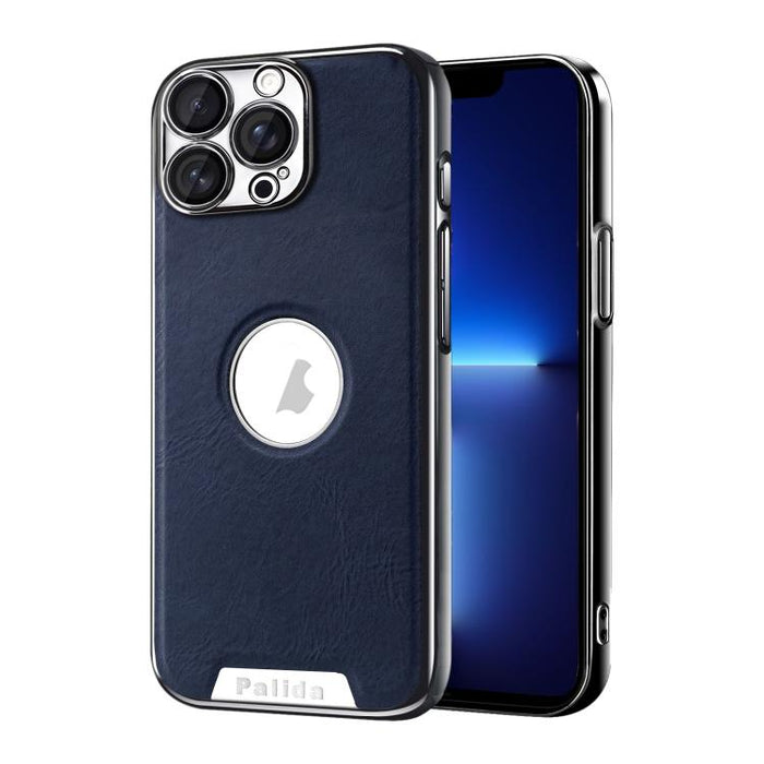 Funda para teléfono Palida de cuero vegano estilo mecha con acabado galvanizado y resistente a los golpes., For iPhone 17 Pro Max, For iPhone 17 Pro, For iPhone 17, For iPhone Air, For iPhone 16 Pro Max, For iPhone 16 Pro, For iPhone 16                ...