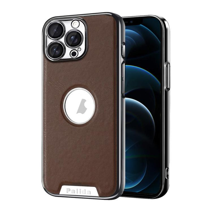 Funda para teléfono Palida de cuero vegano estilo mecha con acabado galvanizado y resistente a los golpes., For iPhone 17 Pro Max, For iPhone 17 Pro, For iPhone 17, For iPhone Air, For iPhone 16 Pro Max, For iPhone 16 Pro, For iPhone 16                ...