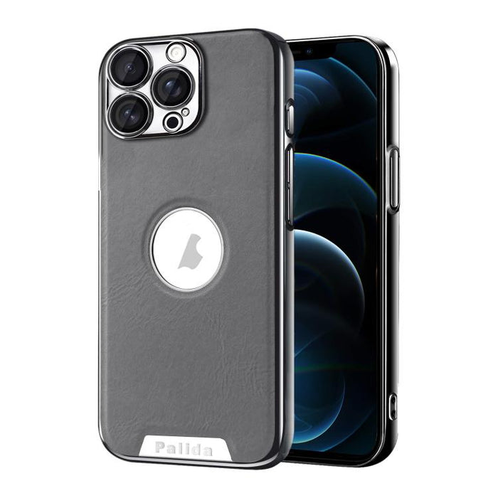 Funda para teléfono Palida de cuero vegano estilo mecha con acabado galvanizado y resistente a los golpes., For iPhone 17 Pro Max, For iPhone 17 Pro, For iPhone 17, For iPhone Air, For iPhone 16 Pro Max, For iPhone 16 Pro, For iPhone 16                ...