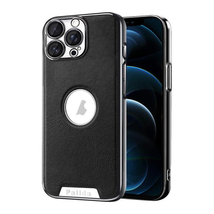 Funda para teléfono Palida de cuero vegano estilo mecha con acabado galvanizado y resistente a los golpes., For iPhone 17 Pro Max, For iPhone 17 Pro, For iPhone 17, For iPhone Air, For iPhone 16 Pro Max, For iPhone 16 Pro, For iPhone 16                ...