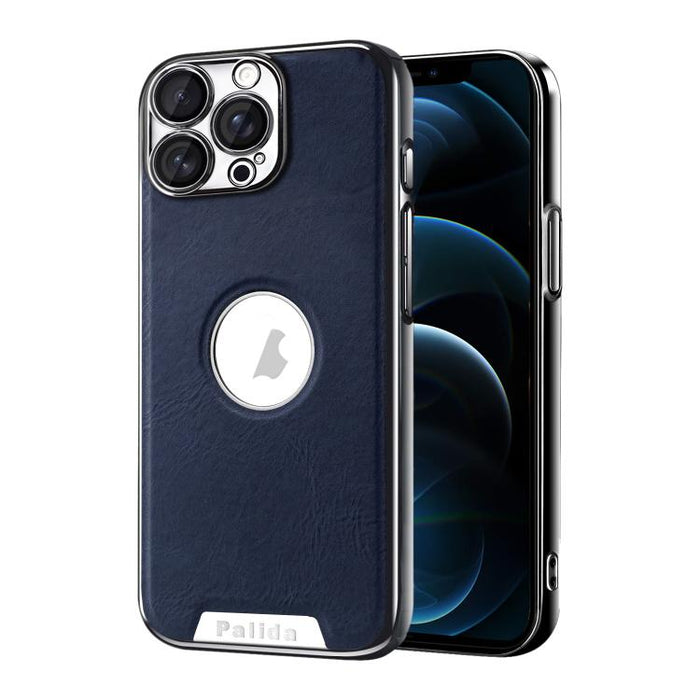Funda para teléfono Palida de cuero vegano estilo mecha con acabado galvanizado y resistente a los golpes., For iPhone 17 Pro Max, For iPhone 17 Pro, For iPhone 17, For iPhone Air, For iPhone 16 Pro Max, For iPhone 16 Pro, For iPhone 16                ...