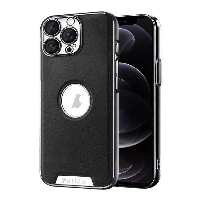 Funda para teléfono Palida de cuero vegano estilo mecha con acabado galvanizado y resistente a los golpes., For iPhone 17 Pro Max, For iPhone 17 Pro, For iPhone 17, For iPhone Air, For iPhone 16 Pro Max, For iPhone 16 Pro, For iPhone 16                ...