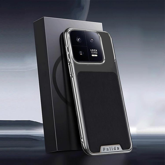 Funda para teléfono Palida de cuero texturizado estilo mecha con acabado galvanizado y resistente a los golpes., For Xiaomi 17 Pro Max, For Xiaomi 17 Pro, For Xiaomi 17, For Xiaomi 15 Pro, For Xiaomi 15, For Xiaomi 14 Pro, For Xiaomi 14, For Xiaomi 13 ...