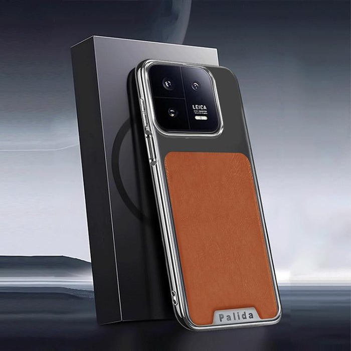 Funda para teléfono Palida de cuero texturizado estilo mecha con acabado galvanizado y resistente a los golpes., For Xiaomi 17 Pro Max, For Xiaomi 17 Pro, For Xiaomi 17, For Xiaomi 15 Pro, For Xiaomi 15, For Xiaomi 14 Pro, For Xiaomi 14, For Xiaomi 13 ...
