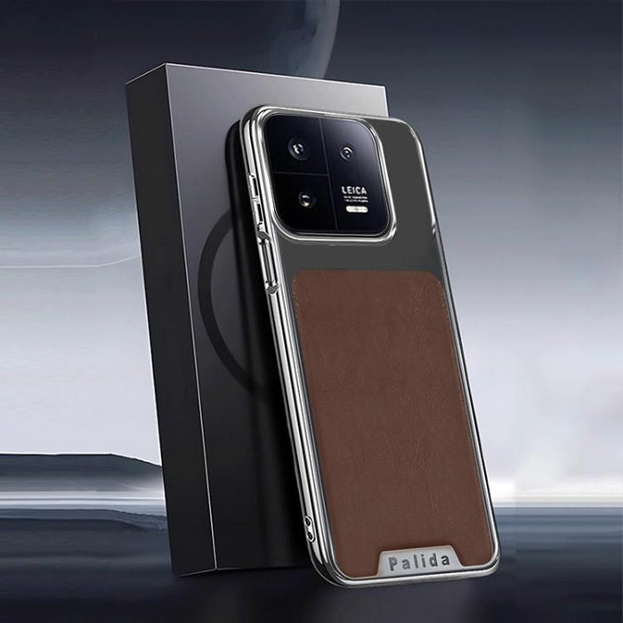 Funda para teléfono Palida de cuero texturizado estilo mecha con acabado galvanizado y resistente a los golpes., For Xiaomi 17 Pro Max, For Xiaomi 17 Pro, For Xiaomi 17, For Xiaomi 15 Pro, For Xiaomi 15, For Xiaomi 14 Pro, For Xiaomi 14, For Xiaomi 13 ...