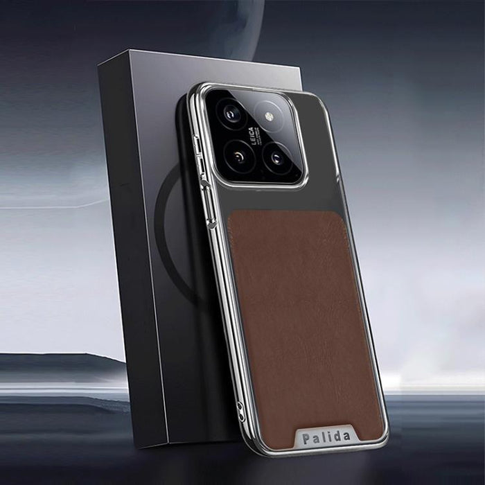Funda para teléfono Palida de cuero texturizado estilo mecha con acabado galvanizado y resistente a los golpes., For Xiaomi 17 Pro Max, For Xiaomi 17 Pro, For Xiaomi 17, For Xiaomi 15 Pro, For Xiaomi 15, For Xiaomi 14 Pro, For Xiaomi 14, For Xiaomi 13 ...