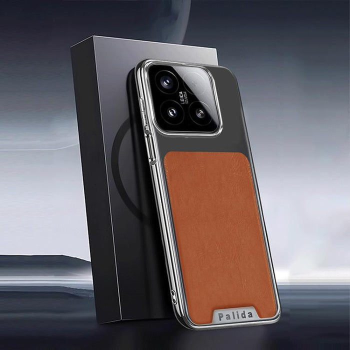 Funda para teléfono Palida de cuero texturizado estilo mecha con acabado galvanizado y resistente a los golpes., For Xiaomi 17 Pro Max, For Xiaomi 17 Pro, For Xiaomi 17, For Xiaomi 15 Pro, For Xiaomi 15, For Xiaomi 14 Pro, For Xiaomi 14, For Xiaomi 13 ...