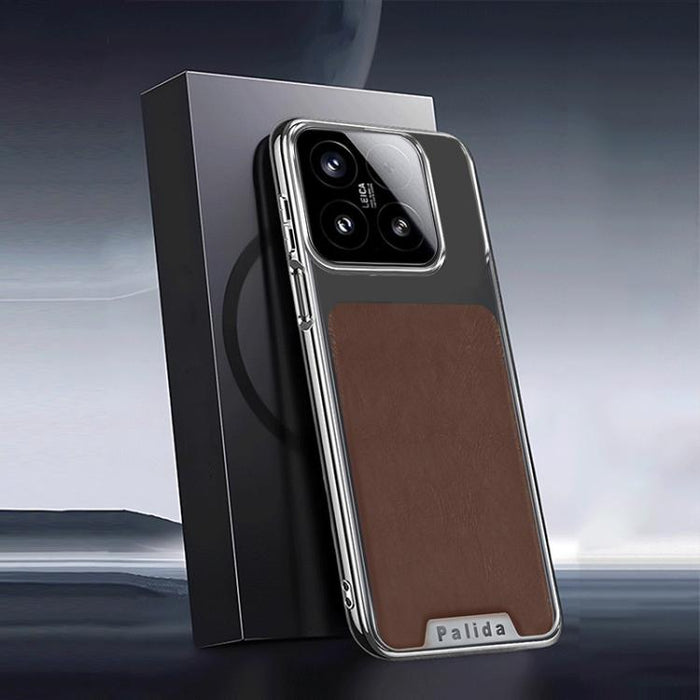 Funda para teléfono Palida de cuero texturizado estilo mecha con acabado galvanizado y resistente a los golpes., For Xiaomi 17 Pro Max, For Xiaomi 17 Pro, For Xiaomi 17, For Xiaomi 15 Pro, For Xiaomi 15, For Xiaomi 14 Pro, For Xiaomi 14, For Xiaomi 13 ...