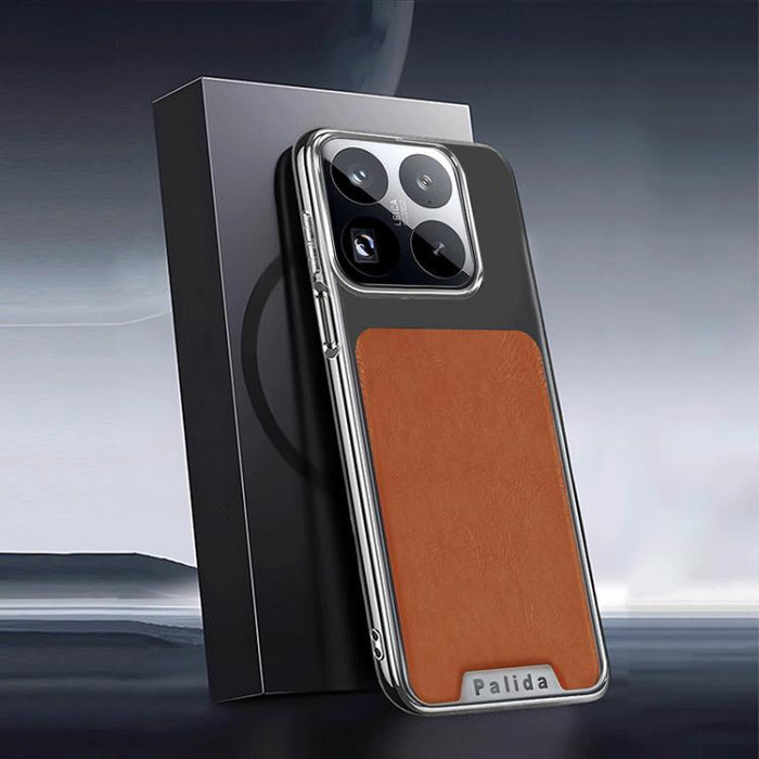 Funda para teléfono Palida de cuero texturizado estilo mecha con acabado galvanizado y resistente a los golpes., For Xiaomi 17 Pro Max, For Xiaomi 17 Pro, For Xiaomi 17, For Xiaomi 15 Pro, For Xiaomi 15, For Xiaomi 14 Pro, For Xiaomi 14, For Xiaomi 13 ...
