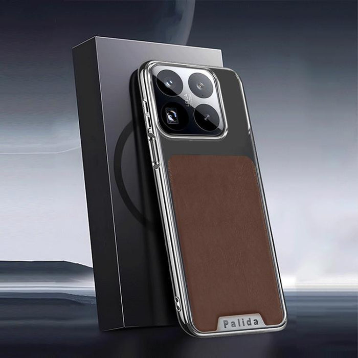 Funda para teléfono Palida de cuero texturizado estilo mecha con acabado galvanizado y resistente a los golpes., For Xiaomi 17 Pro Max, For Xiaomi 17 Pro, For Xiaomi 17, For Xiaomi 15 Pro, For Xiaomi 15, For Xiaomi 14 Pro, For Xiaomi 14, For Xiaomi 13 ...