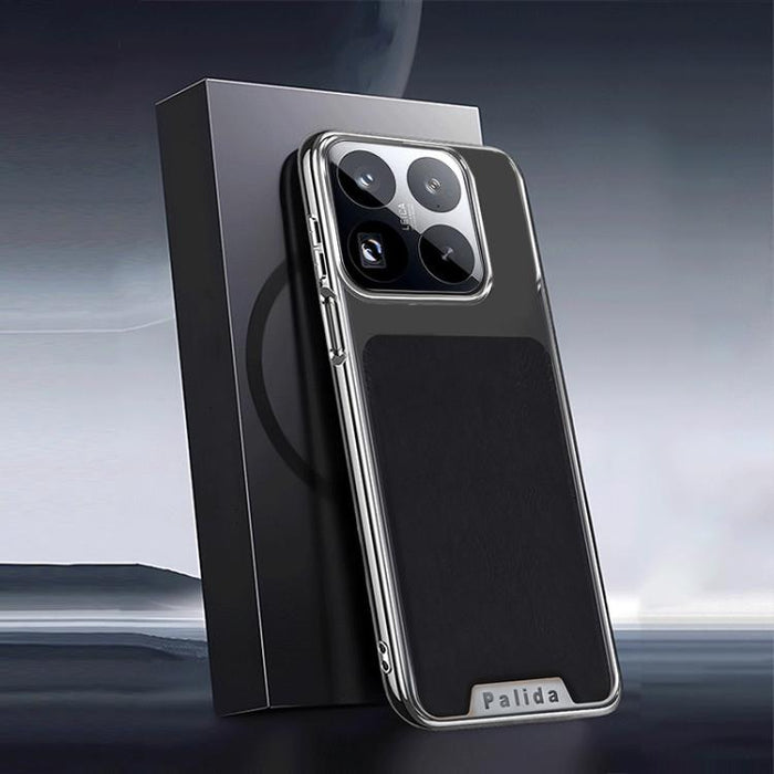 Funda para teléfono Palida de cuero texturizado estilo mecha con acabado galvanizado y resistente a los golpes., For Xiaomi 17 Pro Max, For Xiaomi 17 Pro, For Xiaomi 17, For Xiaomi 15 Pro, For Xiaomi 15, For Xiaomi 14 Pro, For Xiaomi 14, For Xiaomi 13 ...