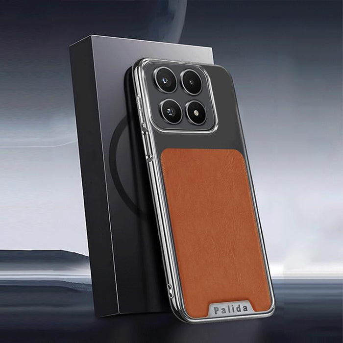 Funda para teléfono Palida de cuero texturizado estilo mecha con acabado galvanizado y resistente a los golpes., For Xiaomi 17 Pro Max, For Xiaomi 17 Pro, For Xiaomi 17, For Xiaomi 15 Pro, For Xiaomi 15, For Xiaomi 14 Pro, For Xiaomi 14, For Xiaomi 13 ...