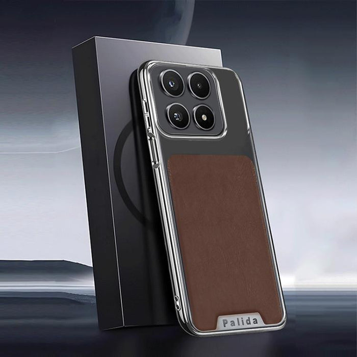 Funda para teléfono Palida de cuero texturizado estilo mecha con acabado galvanizado y resistente a los golpes., For Xiaomi 17 Pro Max, For Xiaomi 17 Pro, For Xiaomi 17, For Xiaomi 15 Pro, For Xiaomi 15, For Xiaomi 14 Pro, For Xiaomi 14, For Xiaomi 13 ...