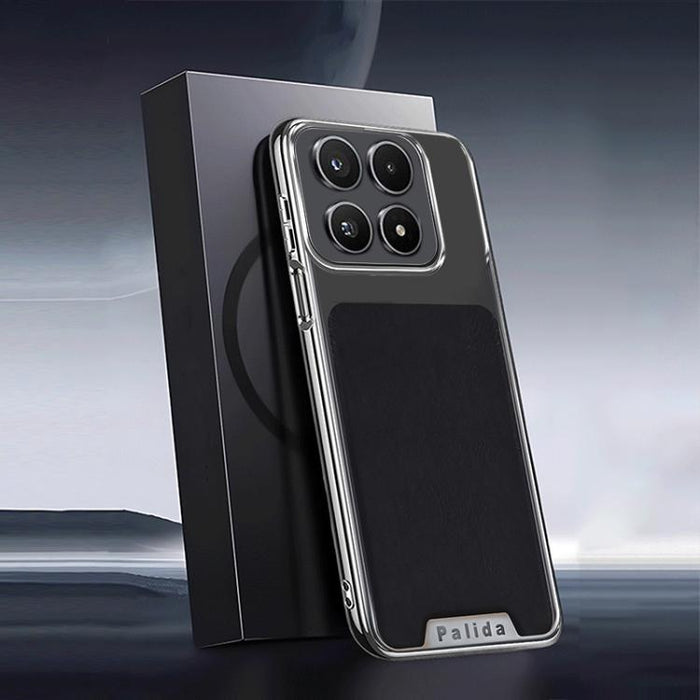 Funda para teléfono Palida de cuero texturizado estilo mecha con acabado galvanizado y resistente a los golpes., For Xiaomi 17 Pro Max, For Xiaomi 17 Pro, For Xiaomi 17, For Xiaomi 15 Pro, For Xiaomi 15, For Xiaomi 14 Pro, For Xiaomi 14, For Xiaomi 13 ...