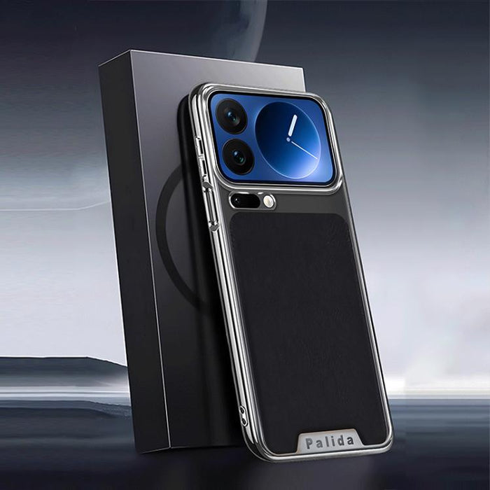 Funda para teléfono Palida de cuero texturizado estilo mecha con acabado galvanizado y resistente a los golpes., For Xiaomi 17 Pro Max, For Xiaomi 17 Pro, For Xiaomi 17, For Xiaomi 15 Pro, For Xiaomi 15, For Xiaomi 14 Pro, For Xiaomi 14, For Xiaomi 13 ...
