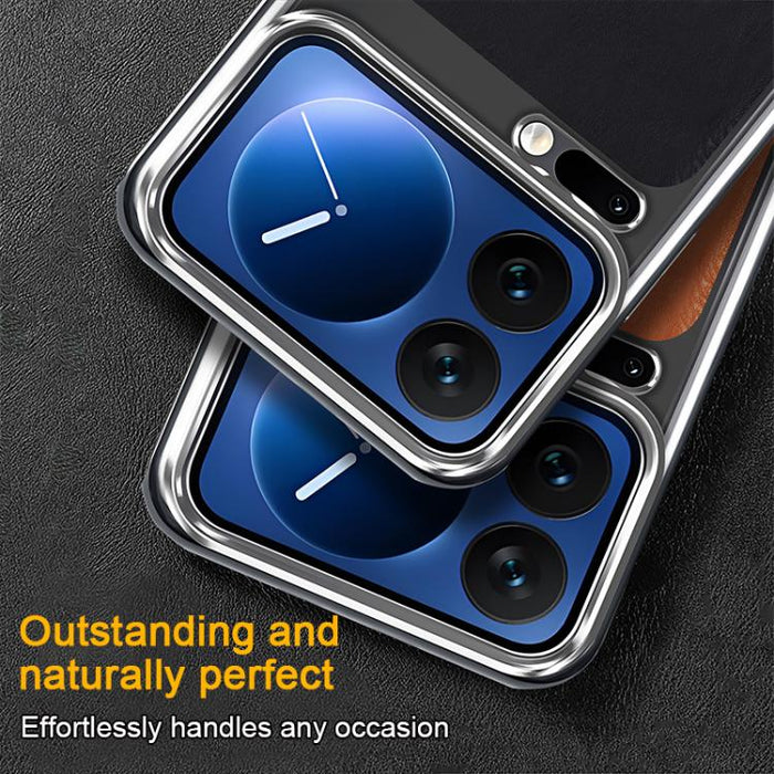 Funda para teléfono Palida de cuero texturizado estilo mecha con acabado galvanizado y resistente a los golpes., For Xiaomi 17 Pro Max, For Xiaomi 17 Pro, For Xiaomi 17, For Xiaomi 15 Pro, For Xiaomi 15, For Xiaomi 14 Pro, For Xiaomi 14, For Xiaomi 13 ...