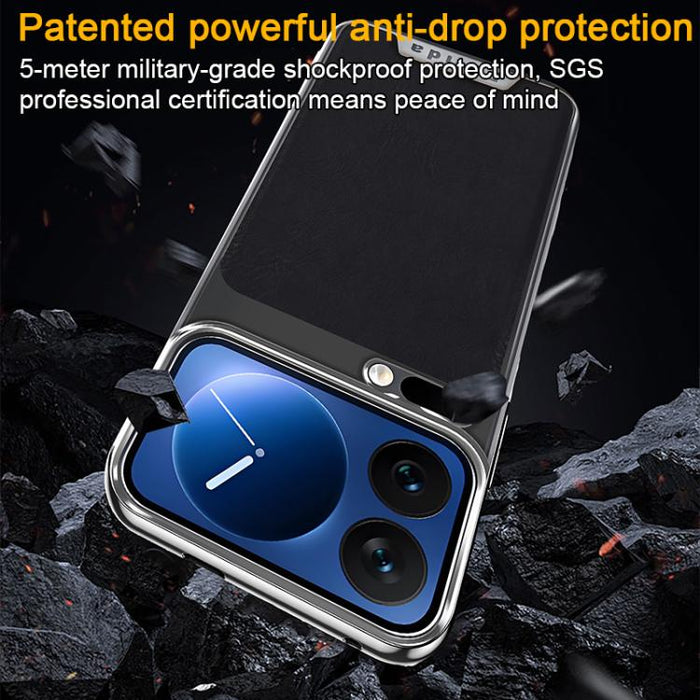 Funda para teléfono Palida de cuero texturizado estilo mecha con acabado galvanizado y resistente a los golpes., For Xiaomi 17 Pro Max, For Xiaomi 17 Pro, For Xiaomi 17, For Xiaomi 15 Pro, For Xiaomi 15, For Xiaomi 14 Pro, For Xiaomi 14, For Xiaomi 13 ...