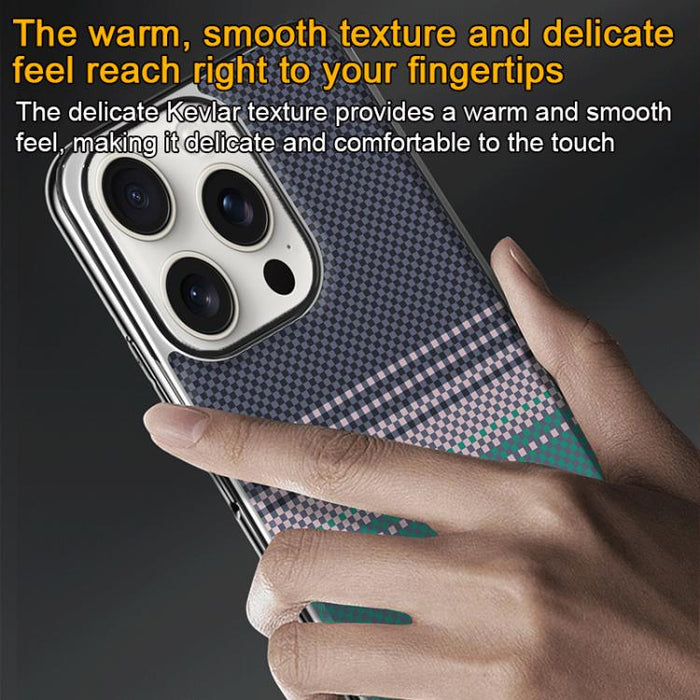 Funda para teléfono Palida con textura de Kevlar galvanizado y resistente a los golpes, For iPhone 17 Pro Max, For iPhone 17 Pro, For iPhone 17, For iPhone Air, For iPhone 16 Pro Max, For iPhone 16 Pro, For iPhone 16 Plus, For iPhone 16                ...