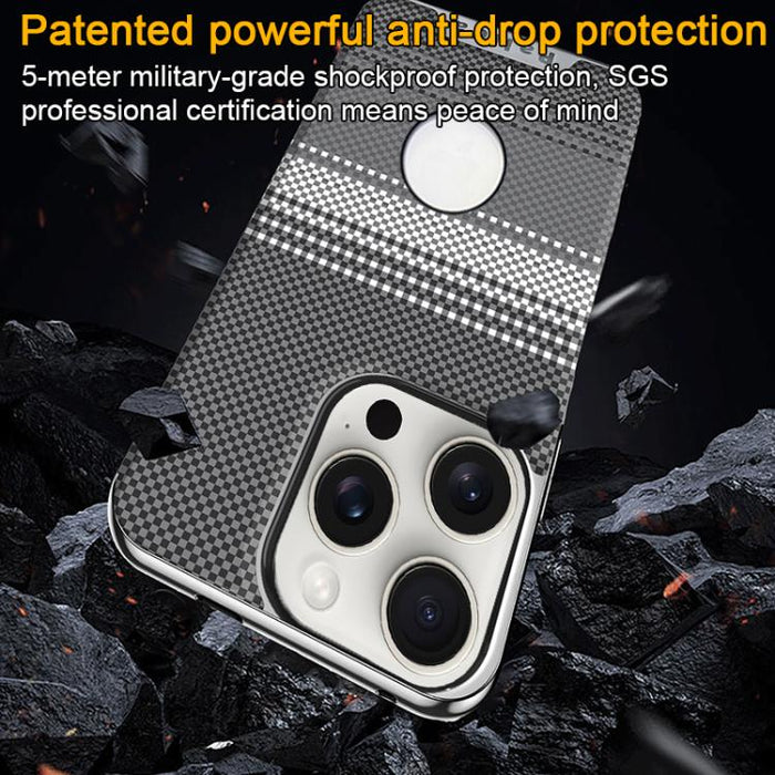 Funda para teléfono Palida con textura de Kevlar galvanizado y resistente a los golpes, For iPhone 17 Pro Max, For iPhone 17 Pro, For iPhone 17, For iPhone Air, For iPhone 16 Pro Max, For iPhone 16 Pro, For iPhone 16 Plus, For iPhone 16                ...