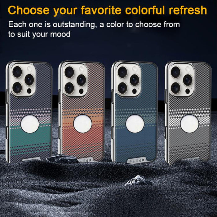 Funda para teléfono Palida con textura de Kevlar galvanizado y resistente a los golpes, For iPhone 17 Pro Max, For iPhone 17 Pro, For iPhone 17, For iPhone Air, For iPhone 16 Pro Max, For iPhone 16 Pro, For iPhone 16 Plus, For iPhone 16                ...
