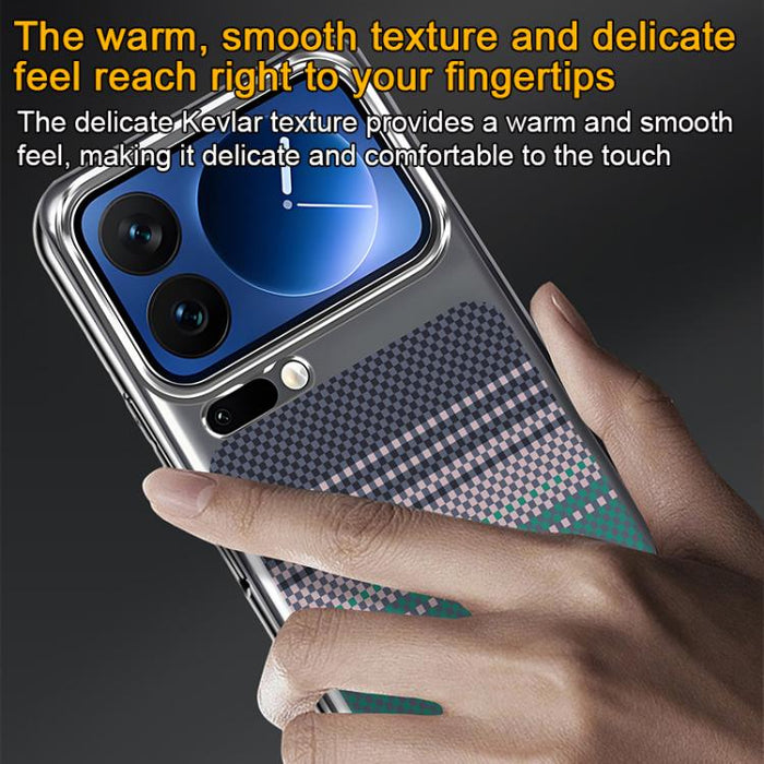Funda para teléfono Palida con textura de Kevlar galvanizado y resistente a los golpes, For Xiaomi 17 Pro Max, For Xiaomi 17 Pro, For Xiaomi 17, For Xiaomi 15 Pro, For Xiaomi 15, For Xiaomi 14 Pro, For Xiaomi 14