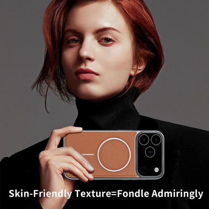 Funda para teléfono magnética a prueba de golpes con marco galvanizado y piel vegana, For iPhone 12 Pro Max, For iPhone 12 Pro