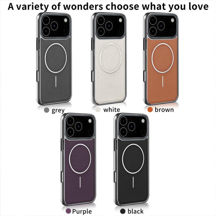 Funda para teléfono magnética a prueba de golpes con marco galvanizado y piel vegana, For iPhone 12 Pro Max, For iPhone 12 Pro