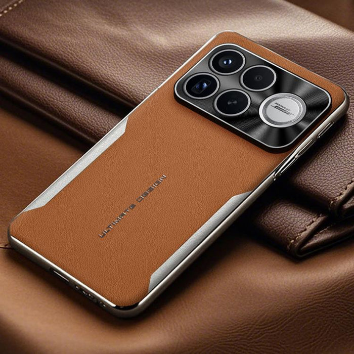 Funda para teléfono resistente a los golpes con marco galvanizado y textura de piel de oveja, color Morandi., For Redmi K90 Pro Max