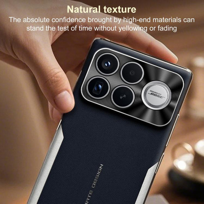 Funda para teléfono resistente a los golpes con marco galvanizado y textura de piel de oveja, color Morandi., For Redmi K90 Pro Max