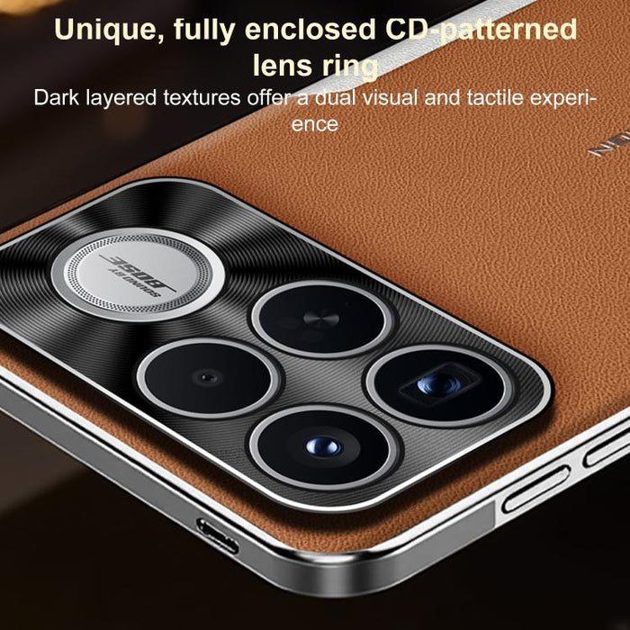 Funda para teléfono resistente a los golpes con marco galvanizado y textura de piel de oveja, color Morandi., For Redmi K90 Pro Max