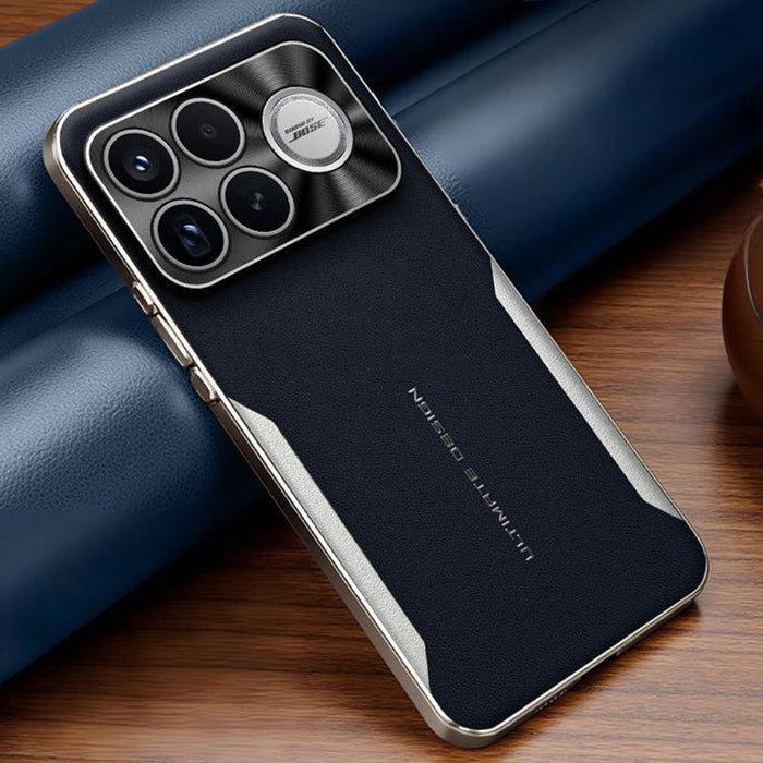 Funda para teléfono resistente a los golpes con marco galvanizado y textura de piel de oveja, color Morandi., For Redmi K90 Pro Max