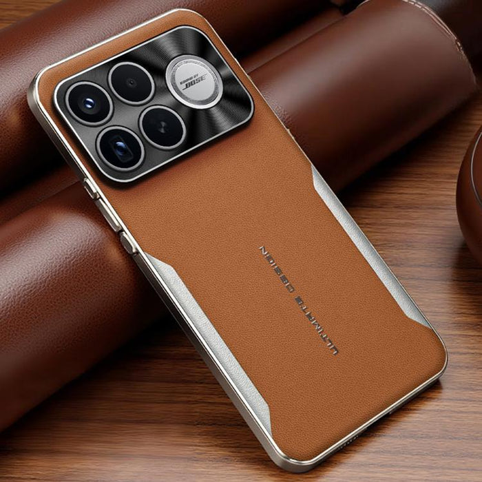 Funda para teléfono resistente a los golpes con marco galvanizado y textura de piel de oveja, color Morandi., For Redmi K90 Pro Max