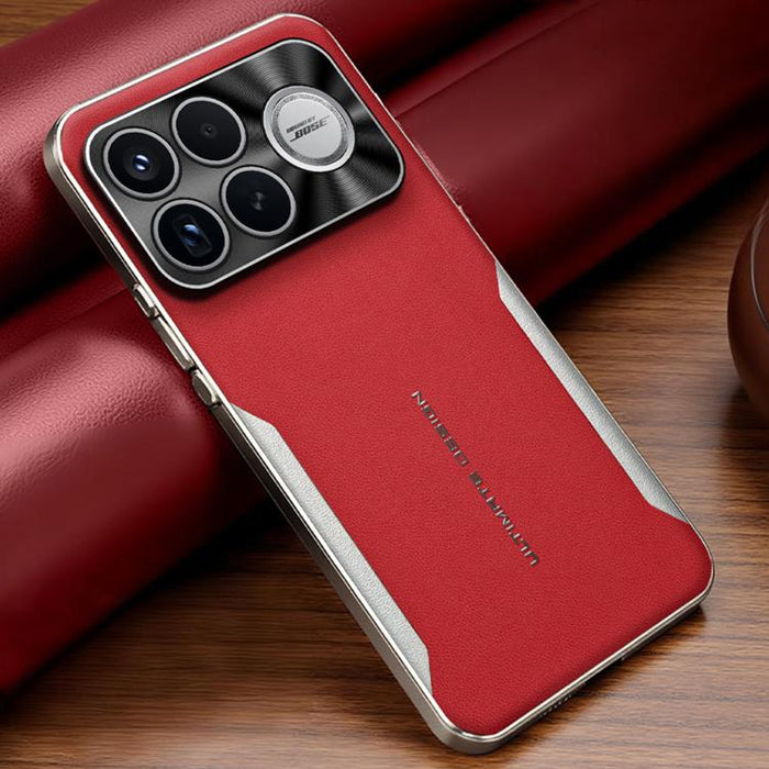Funda para teléfono resistente a los golpes con marco galvanizado y textura de piel de oveja, color Morandi., For Redmi K90 Pro Max