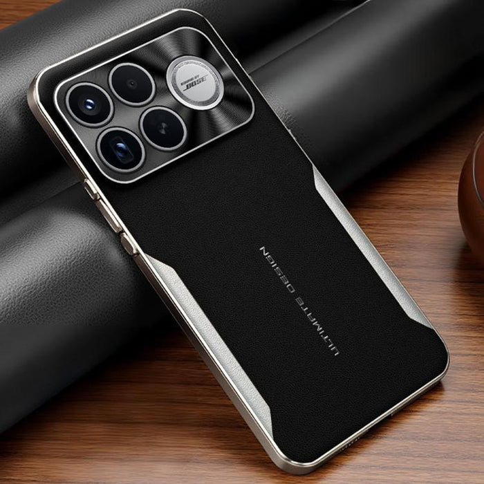 Funda para teléfono resistente a los golpes con marco galvanizado y textura de piel de oveja, color Morandi., For Redmi K90 Pro Max