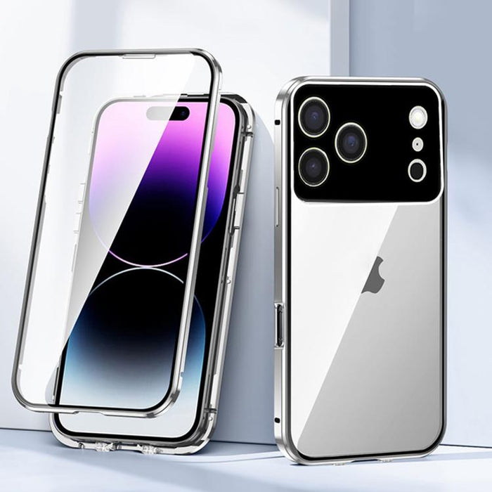 Funda para teléfono con cristal templado HD y cierre magnético de doble hebilla, For iPhone 17 Pro Max, For iPhone 17 Pro