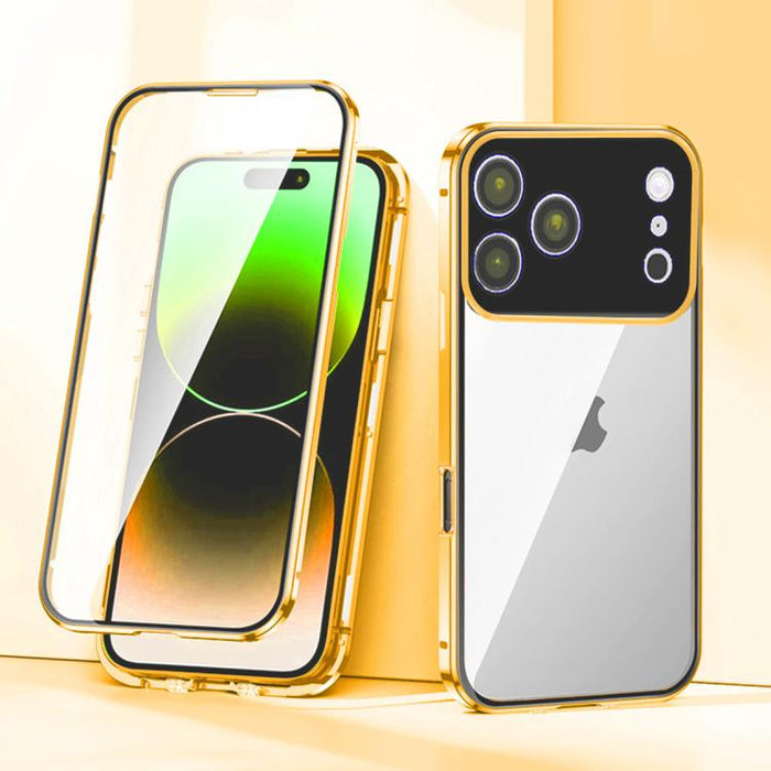 Funda para teléfono con cristal templado HD y cierre magnético de doble hebilla, For iPhone 17 Pro Max, For iPhone 17 Pro