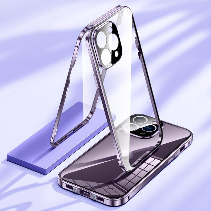 Funda para teléfono con cristal templado HD y cierre magnético de doble hebilla, For iPhone 17 Pro Max, For iPhone 17 Pro