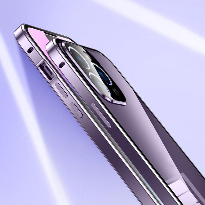 Funda para teléfono con cristal templado HD y cierre magnético de doble hebilla, For iPhone 17 Pro Max, For iPhone 17 Pro