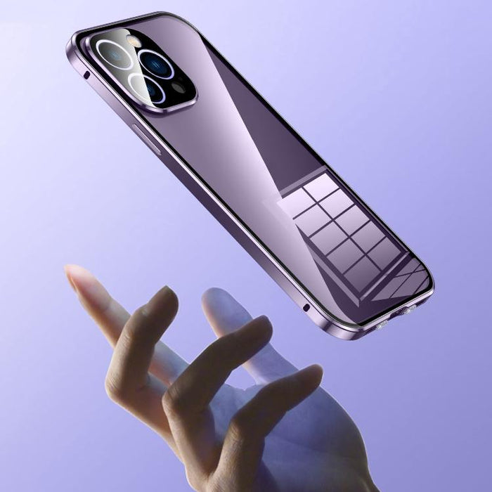 Funda para teléfono con cristal templado HD y cierre magnético de doble hebilla, For iPhone 17 Pro Max, For iPhone 17 Pro