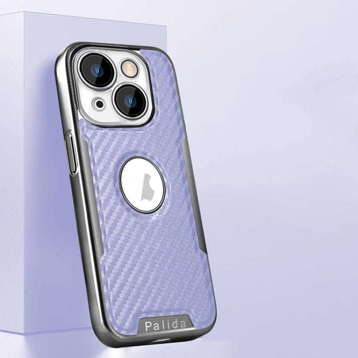 Funda para teléfono Palida Y7 con película para lente de fibra de carbono electrochapada y textura, For iPhone 17 Pro Max, For iPhone 17 Pro, For iPhone 17, For iPhone Air, For iPhone 16 Pro Max, For iPhone 16 Pro, For iPhone 16, For iPhone 15 Pro Max ...