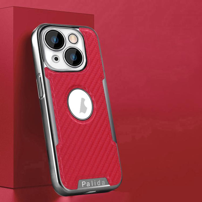 Funda para teléfono Palida Y7 con película para lente de fibra de carbono electrochapada y textura, For iPhone 17 Pro Max, For iPhone 17 Pro, For iPhone 17, For iPhone Air, For iPhone 16 Pro Max, For iPhone 16 Pro, For iPhone 16, For iPhone 15 Pro Max ...