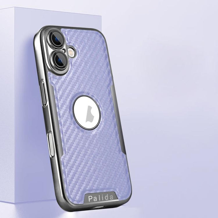 Funda para teléfono Palida Y7 con película para lente de fibra de carbono electrochapada y textura, For iPhone 17 Pro Max, For iPhone 17 Pro, For iPhone 17, For iPhone Air, For iPhone 16 Pro Max, For iPhone 16 Pro, For iPhone 16, For iPhone 15 Pro Max ...
