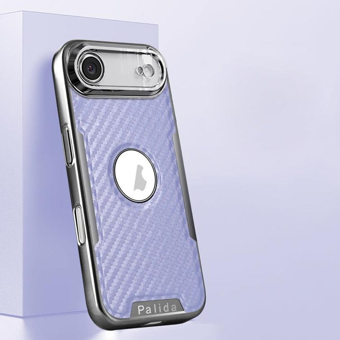 Funda para teléfono Palida Y7 con película para lente de fibra de carbono electrochapada y textura, For iPhone 17 Pro Max, For iPhone 17 Pro, For iPhone 17, For iPhone Air, For iPhone 16 Pro Max, For iPhone 16 Pro, For iPhone 16, For iPhone 15 Pro Max ...