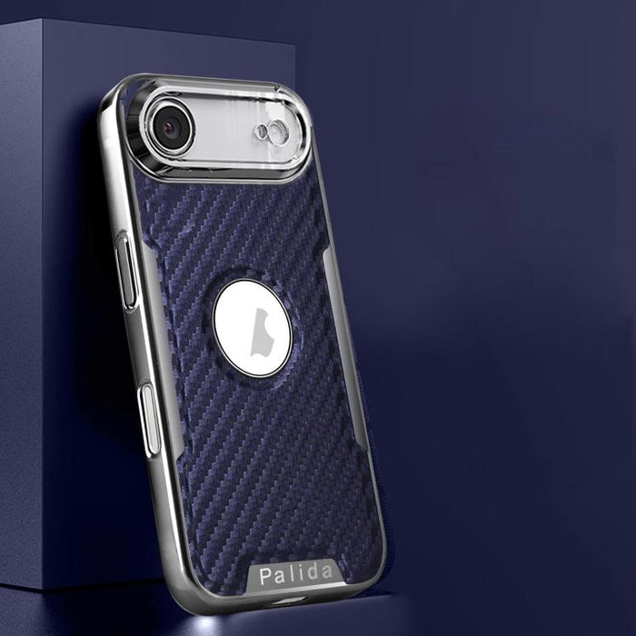 Funda para teléfono Palida Y7 con película para lente de fibra de carbono electrochapada y textura, For iPhone 17 Pro Max, For iPhone 17 Pro, For iPhone 17, For iPhone Air, For iPhone 16 Pro Max, For iPhone 16 Pro, For iPhone 16, For iPhone 15 Pro Max ...
