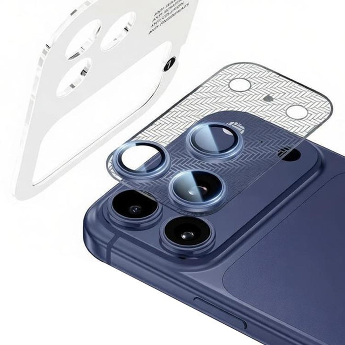Protector de lente con base hueca y diseño de ala de cigarra integrada de aleación de níquel XDcase, For iPhone 17 Pro Max, For iPhone 17 Pro