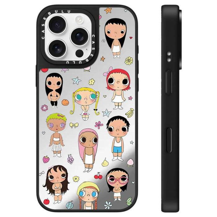 Funda para teléfono con diseño de espejo de la serie YUY, For iPhone 16 Pro Max, For iPhone 16 Pro, For iPhone 16 Plus, For iPhone 16, For iPhone 15 Pro Max, For iPhone 15 Pro, For iPhone 15 Plus, For iPhone 15