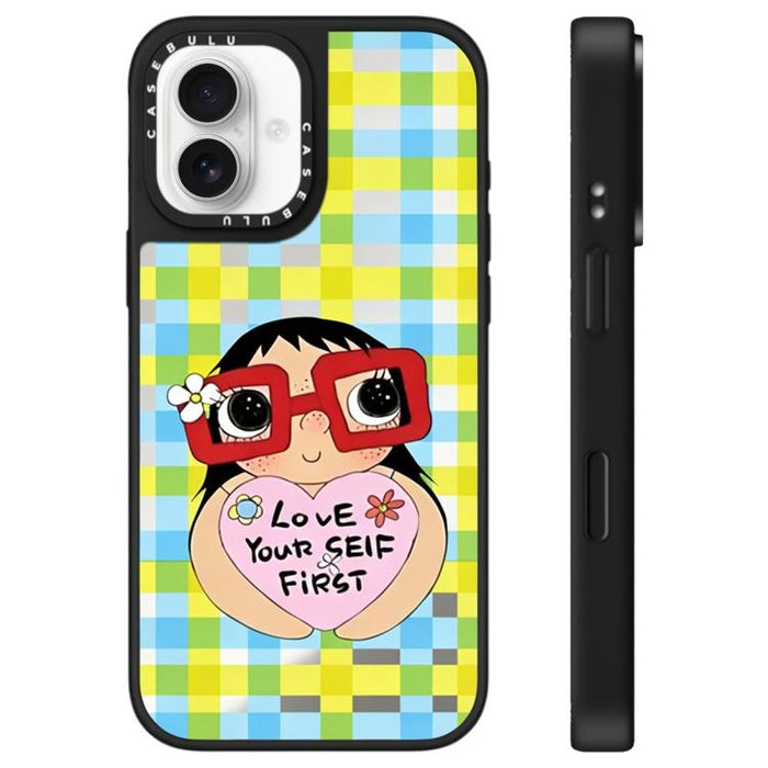 Funda para teléfono con diseño de espejo de la serie YUY, For iPhone 16 Pro Max, For iPhone 16 Pro, For iPhone 16 Plus, For iPhone 16, For iPhone 15 Pro Max, For iPhone 15 Pro, For iPhone 15 Plus, For iPhone 15