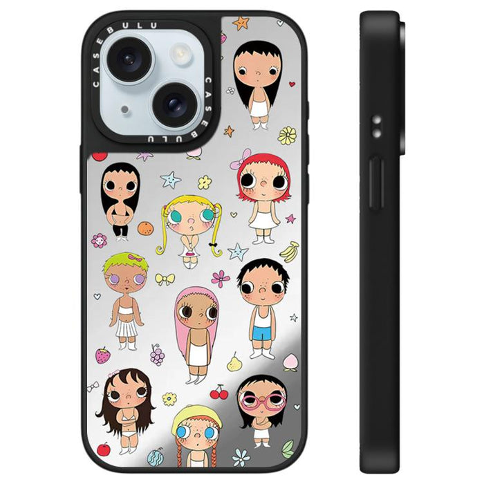Funda para teléfono con diseño de espejo de la serie YUY, For iPhone 16 Pro Max, For iPhone 16 Pro, For iPhone 16 Plus, For iPhone 16, For iPhone 15 Pro Max, For iPhone 15 Pro, For iPhone 15 Plus, For iPhone 15
