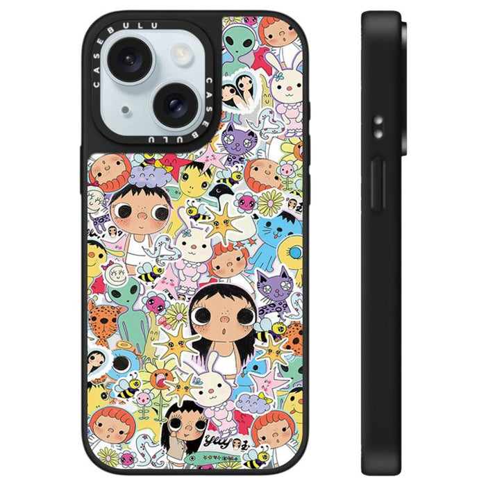 Funda para teléfono con diseño de espejo de la serie YUY, For iPhone 16 Pro Max, For iPhone 16 Pro, For iPhone 16 Plus, For iPhone 16, For iPhone 15 Pro Max, For iPhone 15 Pro, For iPhone 15 Plus, For iPhone 15